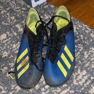 Adidas Blue and Yellow Soccer Cleats